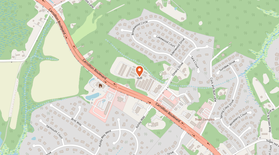 Map showing the location of Sawco Self Storage on 15111 Carrollton Boulevard, Carrollton, VA 23314