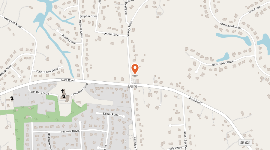 Map showing the location of SS Automotive & Restoration on 104 Railway Road, Yorktown, VA 23692