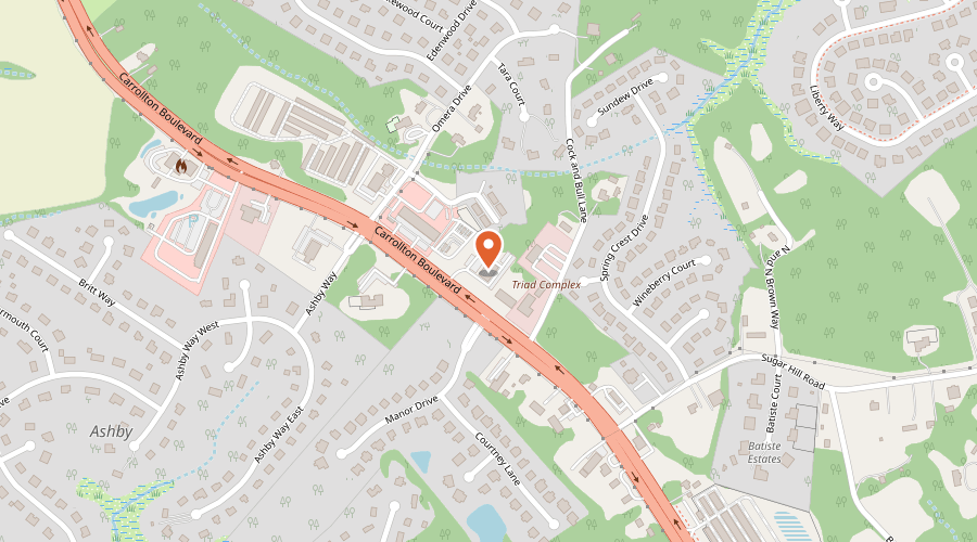 Map showing the location of Travis's Auto Repair on 15185 Carrollton Boulevard, Carrollton, VA 23314